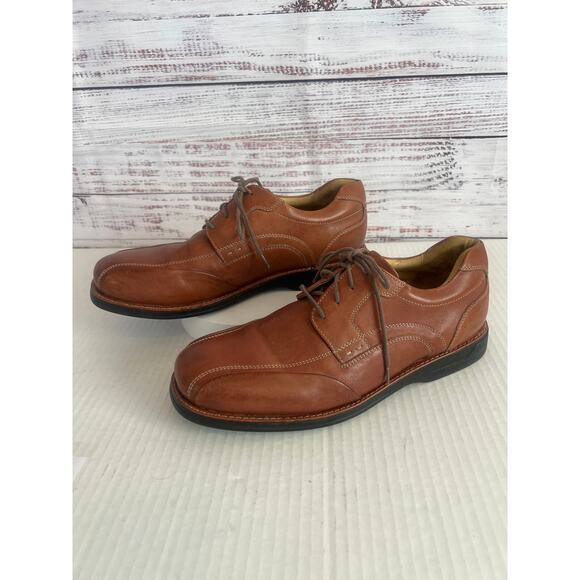 Johnston & Murphy Shuler Bicycle Toe Nebs Dress Shoe Chestnut Brown Size 11 - Picture 1 of 13